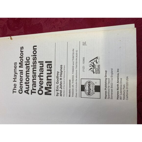 Haynes TechBook General Motors Automatic Transmission Overhaul Manual - Picture 5 of 9